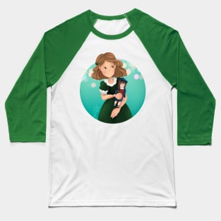 Nostalgic 90s Girl Christmas Baseball T-Shirt